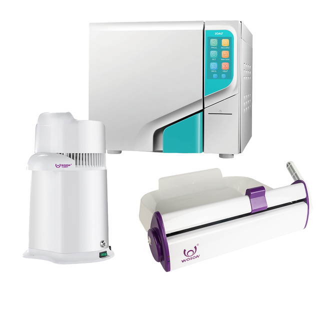 Комплект: автоклав SONZ Z-Clave II (18 л) + дистиллятор Drink (4 л) + запечатывающее устройство SEAL 100 (SELINA)