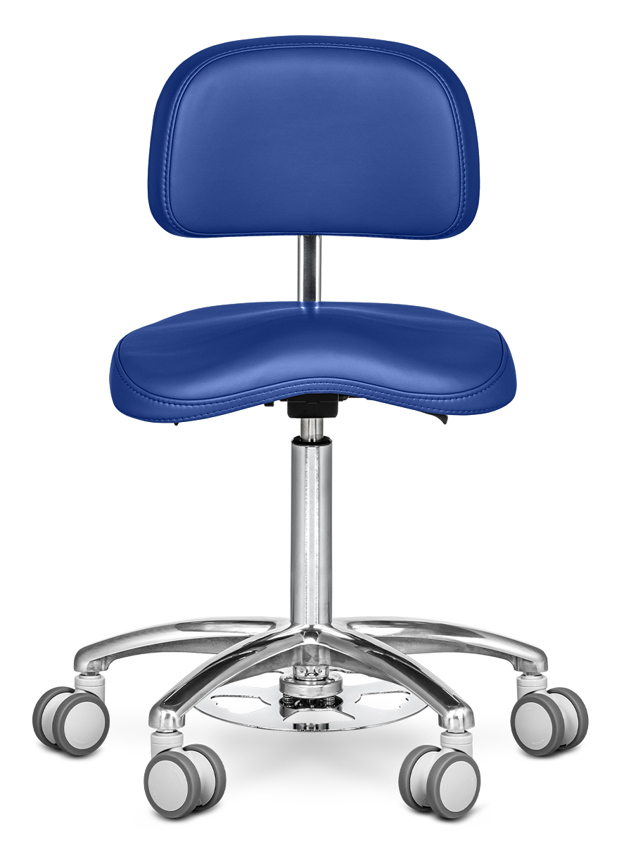 Стул ассистента Mercury B с обратным газлифтом, синяя лазурь