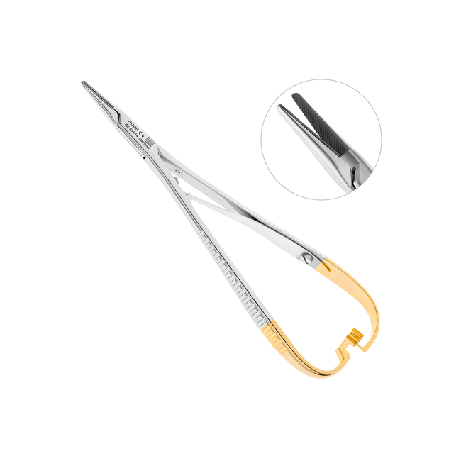 Иглодержатель MATHIEU прямой с твердосплавными вставками, 14 см | Nopa Instruments (Германия)