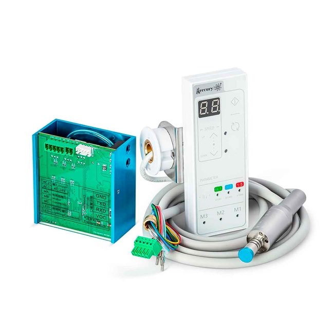 Mercury STAR 800EM - встраиваемый бесщеточный электрический микромотор с фиброоптикой, в комплекте с блоком управления и шлангом | Mercury (Китай)